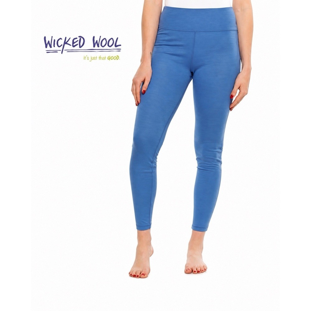 Wicked Wool Women's Baselayer Bottoms Size Medium Blue Merino Wool New In Box